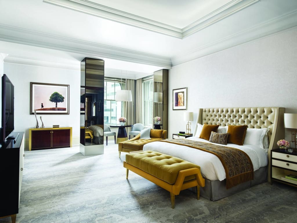 The Langham, London master bedroom
